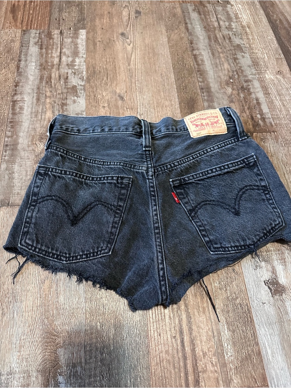 Levi's Women's Black Denim 501 Shorts